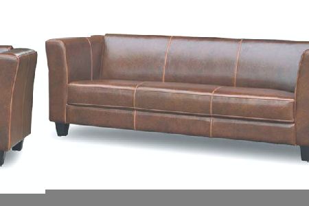 Emily Leather Three Seater Sofa