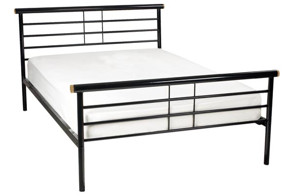 Bedworld Discount Gemini Black Metal Beds Double 135cm