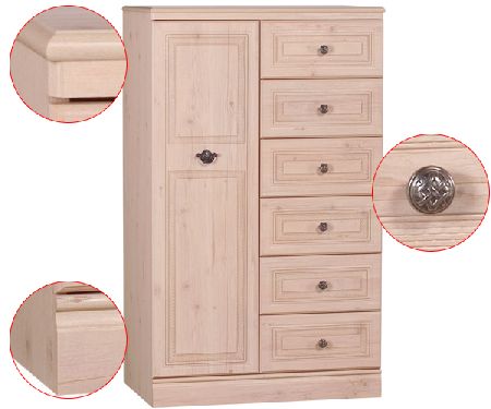 Oyster Bay Range - Tallboy (6 Drawers, 1 Door)