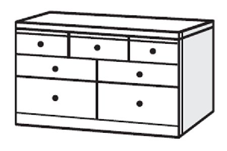 Havana Range - Chest of Drawers (4 Large- 3 Small)