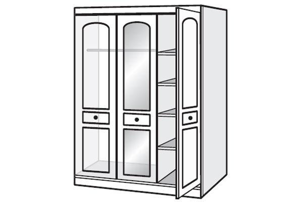 Havana Range - Wardrobe - 3 Doors (With Fitted