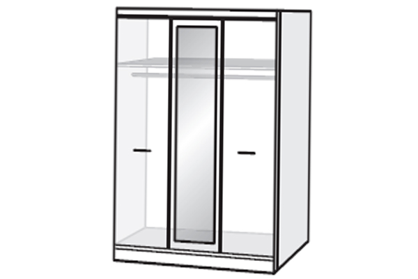 Manhattan Range - Wardrobe - 3 Doors (Full