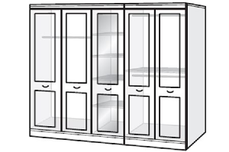 Oyster Bay Range - Wardrobe - 5 Door Run (1