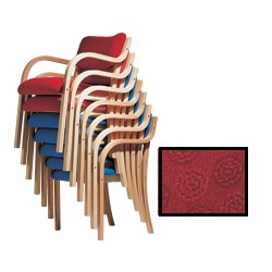 beech Stacking Armchair-Burgundy