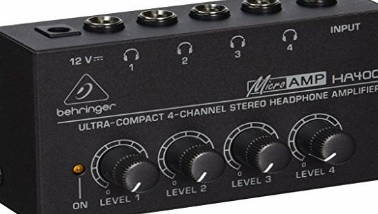 Behringer HA400 Microamp 4 Channel Stereo Headphone Amplifier