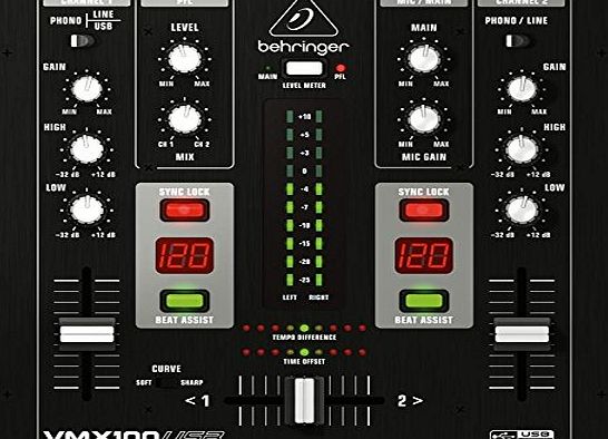 Behringer VMX100USB 2 Channel DJ Pro Mixer