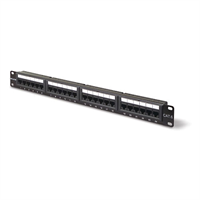 - Patch panel - black - 24 ports