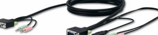 Belkin Kvm Cable - 4.57 m - 1 x Hd-15 Vga, 2 x