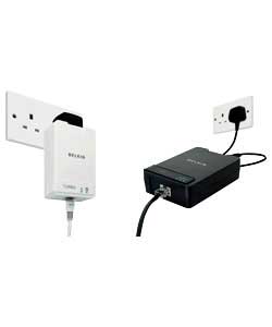 belkin Powerline 200Mbps Networking Adapter Twin Pack