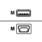 Belkin USBA-5-pin MiniB Cable 0.8m Black