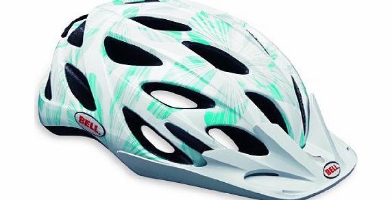 Bell Arella white/teal flowers 2011 Hybrid Cycle Helmet