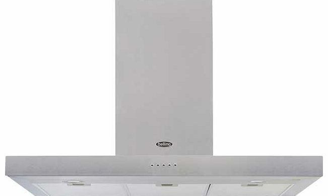 90 DB 90cm Flat Cooker Hood - S/Steel