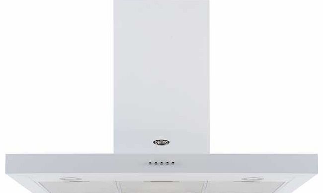 90 DB 90cm Flat Cooker Hood - White