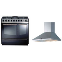 Belling Range Cooker DB900DF and 90cm Chimney Hood CHIM90