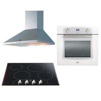 Belling Single Fan Oven XOU60FP- Ceramic Hob CR60 and 60cm Chimney Hood CHIM60