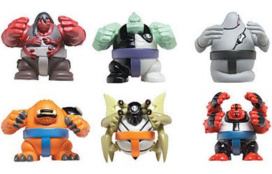 - Sumo Slammers Figure Set - Fourarms/Diamondhead/Wildmutt/Ghostfreak/Stinkfly/Kevin 11