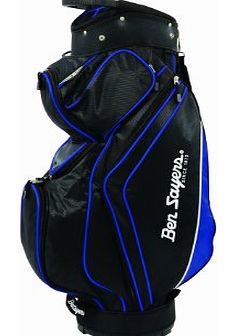 14 Way Divider Top Deluxe Cart Bag - Black/Blue