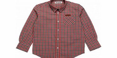 Ben Sherman Boys Red Checked Shirt L16/C15