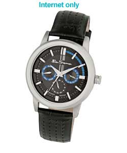 ben sherman Gents Black Leather Quartz Watch