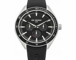 Ben Sherman Mens All Black Silicone Strap Watch