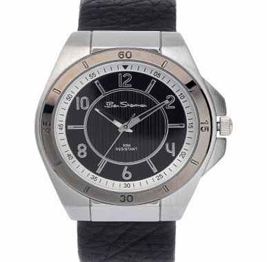 Mens Black Strap Watch