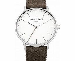 Ben Sherman Mens Brown Cotton Strap Watch