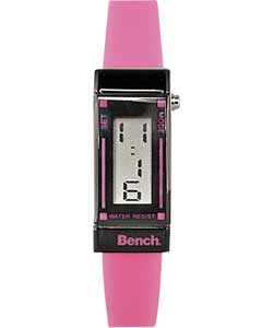 Ladies Digital Florescent Pink Slim Rubber