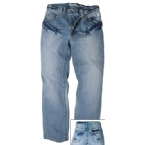 Mens Strangeways Cross Hatch Jean Distress Wash