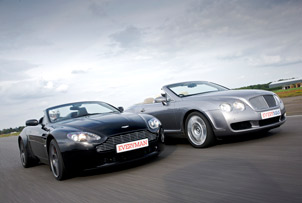 Bentley Continental GTC vs Aston Martin AMV8