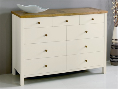 Atlantis Two Tone 6 + 3 Drawer Chest Small