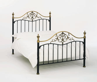 Bentley Designs Beds Maria 5ft Kingsize Black/Antique Gold Bedstead