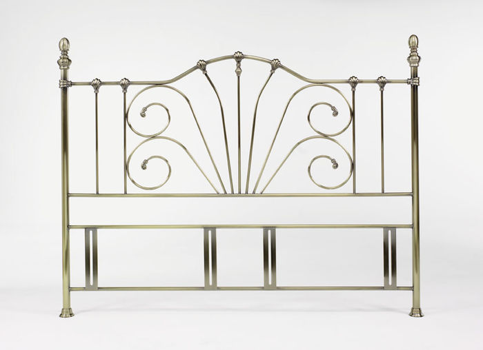 Rebecca 4ft 6 Double Antique Brass Headboard