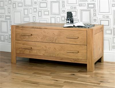 Lyon Oak 2 Drawer Chest Small Single (2