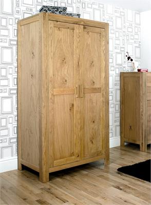 Lyon Oak Double Wardrobe Small Single (2