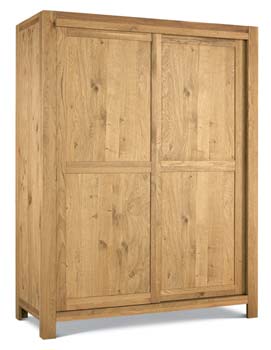 Lyon Oak Sliding Door Large Double Wardrobe