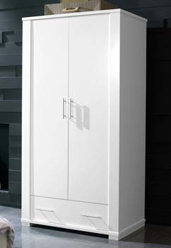 Metric 2 Door Wardrobe in White - WHILE STOCKS