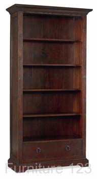 Toledo Dark Wide Bookcase