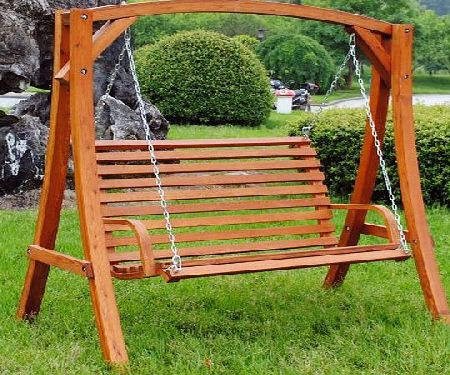 Bentley Garden 2-3 SEATER LARCH WOOD WOODEN GARDEN OUTDOOR SWING SEAT BENCH HAMMOCK 1.9M