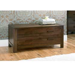 Lyon Walnut 2 Drawer Wide Chest