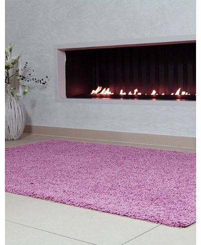 benuta Deep Pile High Pile Modern Shaggy Rug Swirls Rose 80x150 cm