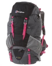 Berghaus Womens Torridon 60 Rucksack - Jet Black and Pink