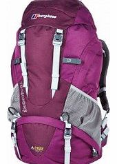 Berghaus Womens Verden 60 Plus 10 Rucsac - Cherry Ripe/Cerise Noir, One Size