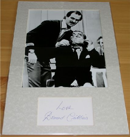 BERNARD CRIBBINS MOUNTED SIGNATURE (FAWLTY