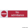 Self Adhesive Signs Horizontal `No