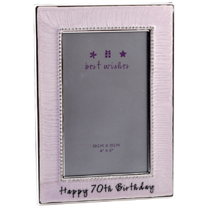 best Wishes Happy 70th Birthday Photo Frame