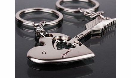 Bestbuy66 Bestbuy Lover His Her Keychain Keyring Couples - Arrow amp; ``I Love You`` Heart amp; Key -Valentines Day / Birthday / Christmas /Wedding anniversary Present Gift