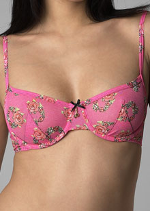 Betsey Johnson Intimates Stretch Mesh demi underwire bra