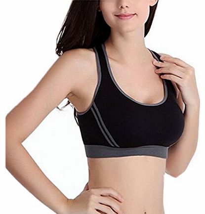 BetterMore Sexy Womens Shock Absorber Push Up Padded Pump Sports Bra Racerback Crop Top Running Aerobics Gym Sp