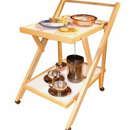 Betterware Folding Wooden Hostess Trolley