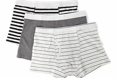 Bhs 3 Pack Black and Grey Trunks, Black BR60T02ABLK